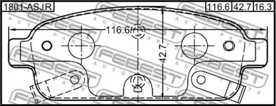 

Тормозные колодки FEBEST задние 1801asjr