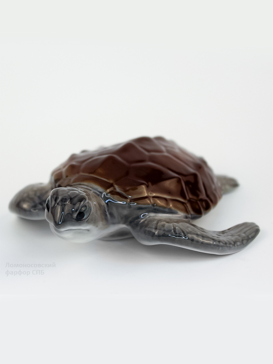 фото Фигурка астраханский фарфор сциталис морская черепаха высота 4 см.
