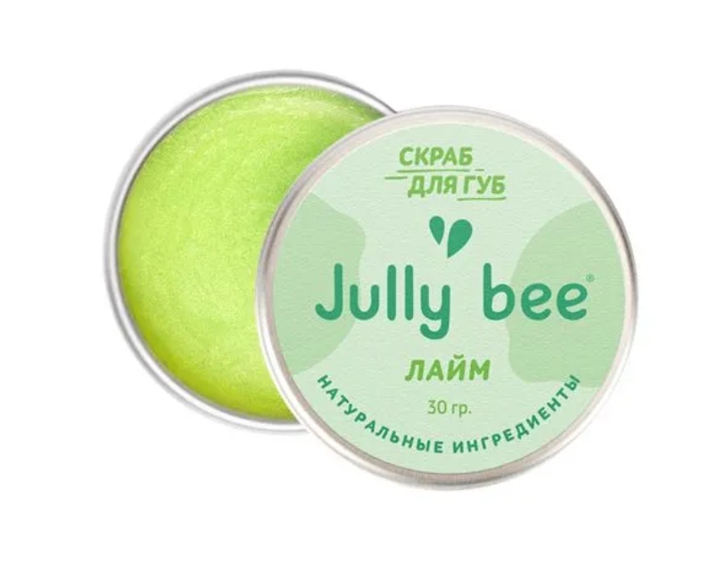 Скраб для губ Jully Bee сахарный, Лайм, 30 г greena avocadova сахарный скраб для губ лимон лайм 15 0