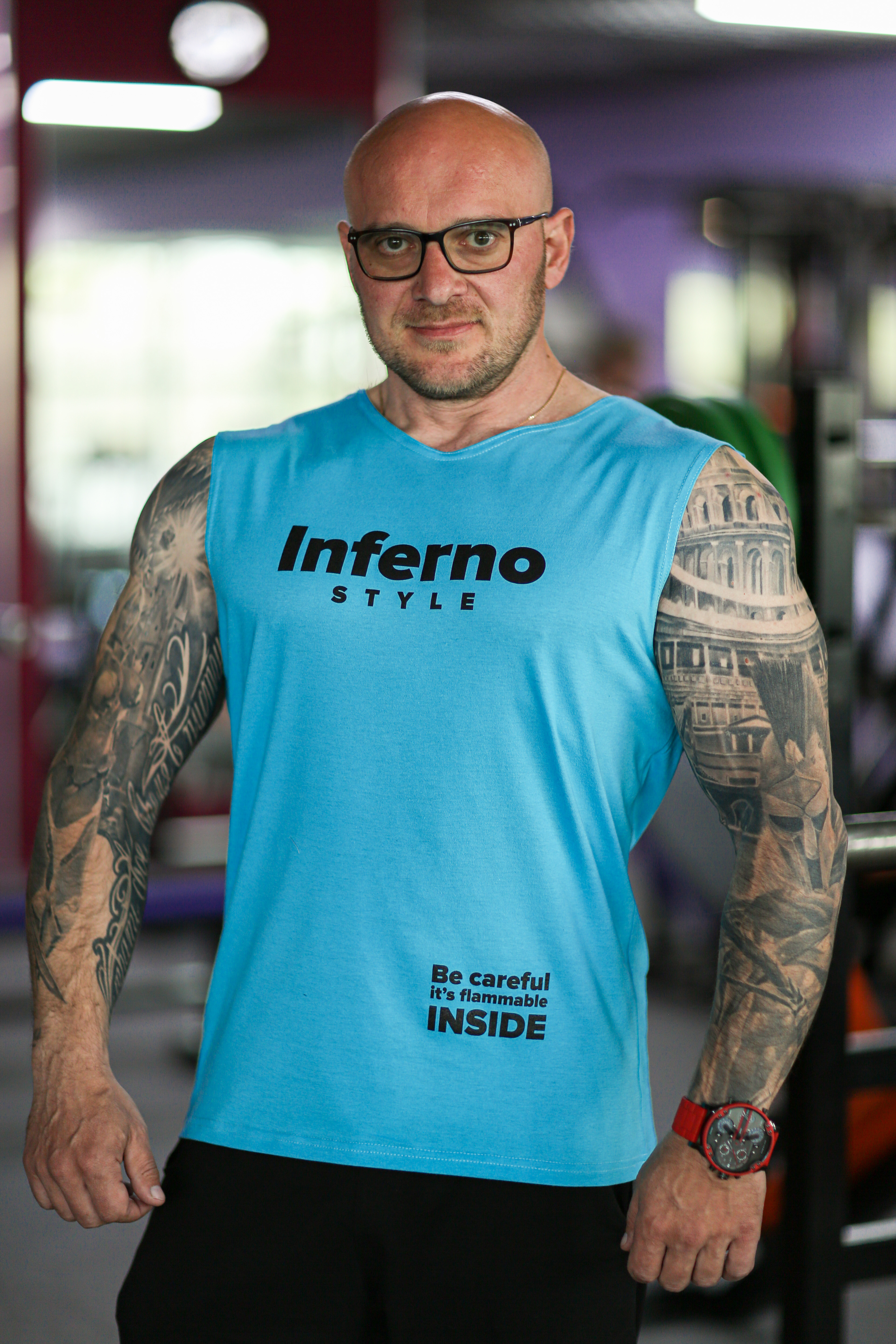 

Майка мужская INFERNO style М-002-005 бирюзовая S, Бирюзовый, М-002-005