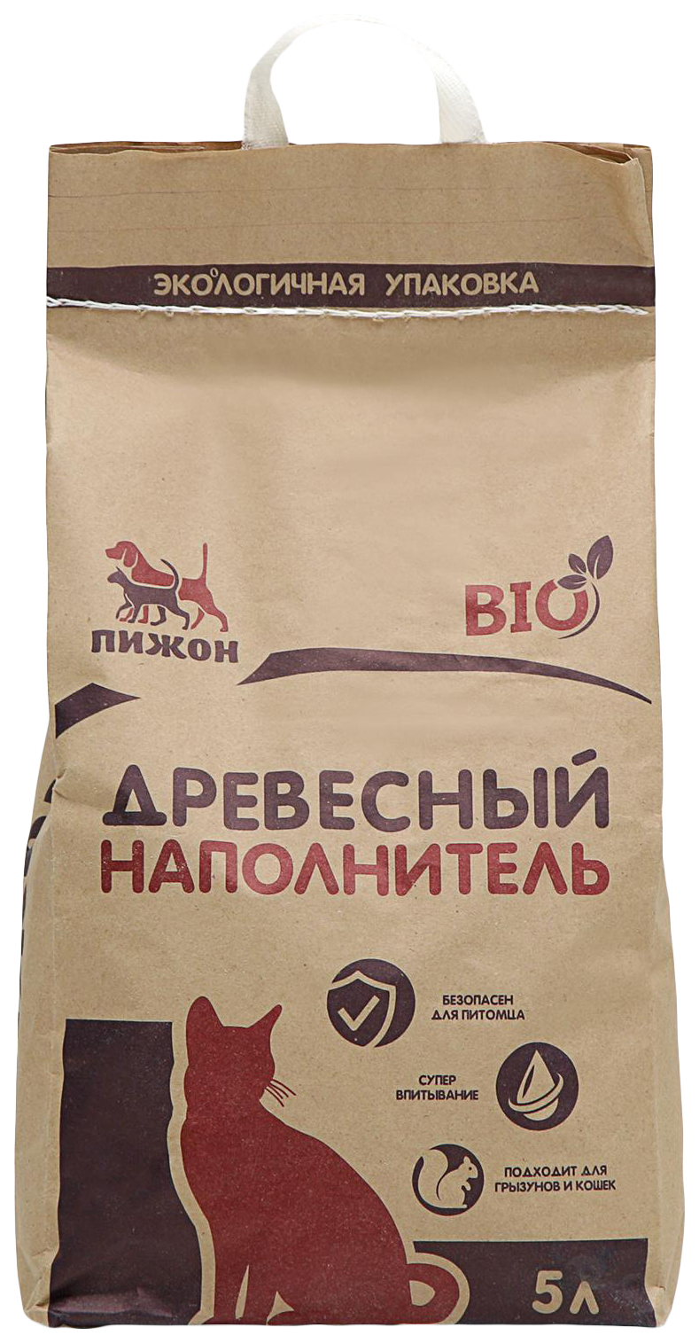 

Впитывающий наполнитель Пижон Bio древесный, 5 л