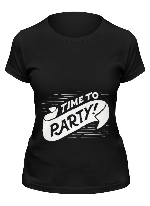 

Футболка женская Printio Party черная S, Черный, Party