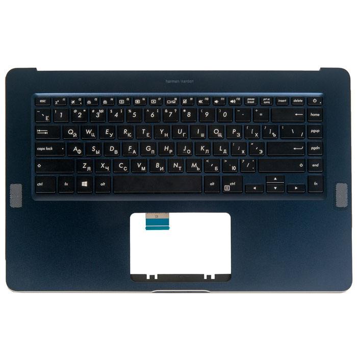 

клавиатура для ноутбука Asus UX550VE-1A с топкейсом, темно-синяя, с подсветкой
