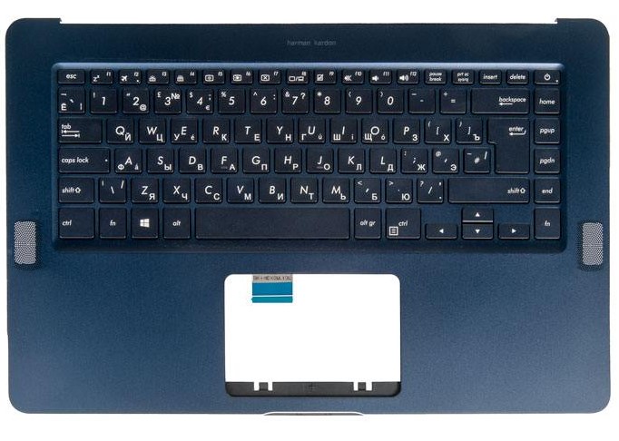 

клавиатура для ноутбука Asus UX550VD-1A с топкейсом,подсветкой,темно-синяя,металл UK раскл
