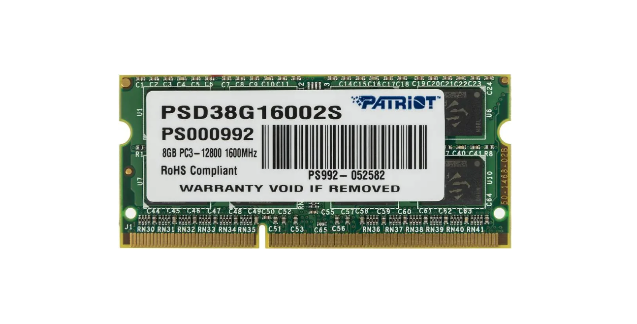 

Оперативная память PATRIOT PSD38G16002S, DDR3 1x8Gb, 1600MHz, PSD38G16002S