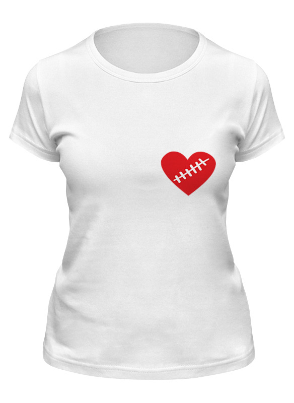 

Футболка женская Printio Heart белая S, Белый, Heart