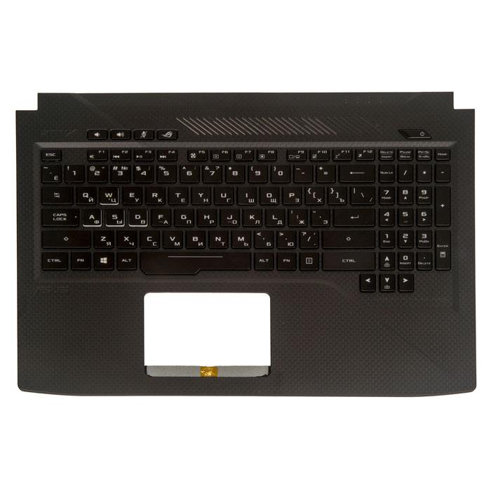 

клавиатура для ноутбука Asus GL503VD-1A с топкейсом, черная, с подсветкой
