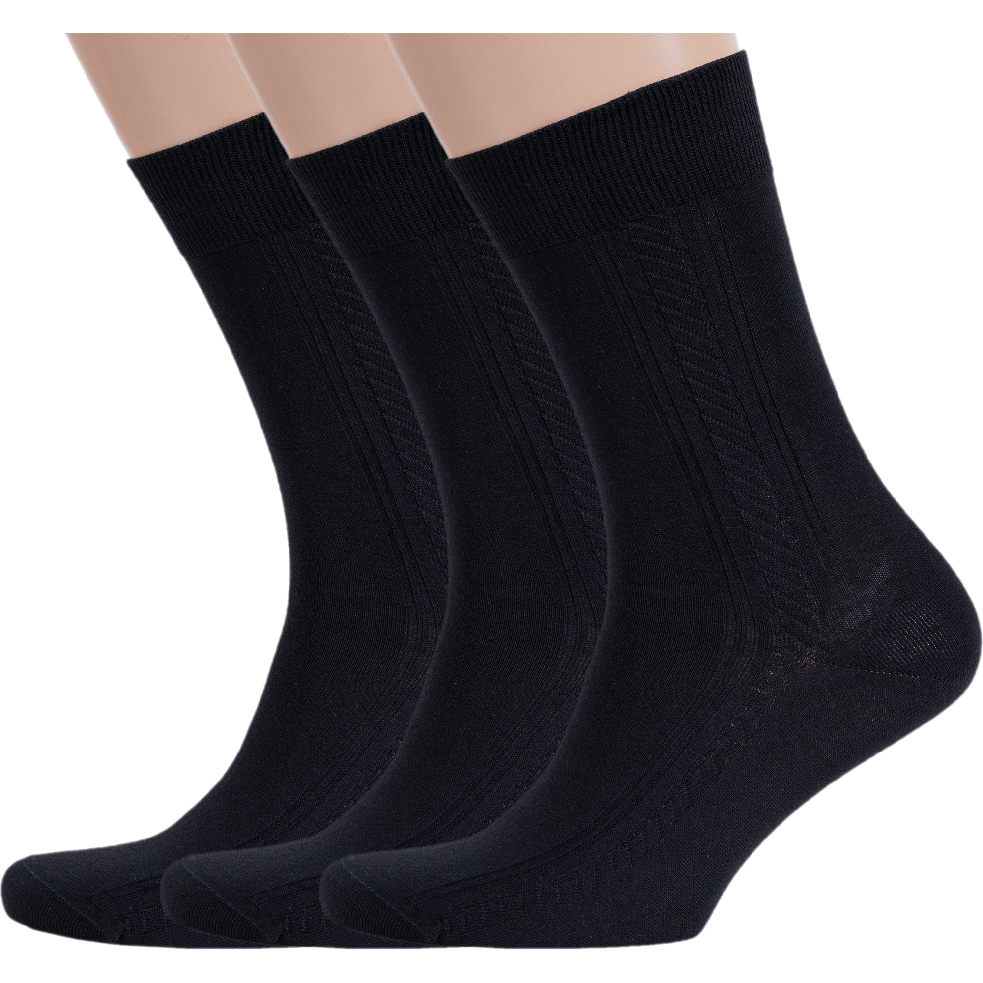 

Комплект носков мужских Rusocks 3-М-340/1 черных 25, Черный, 3-М-340/1