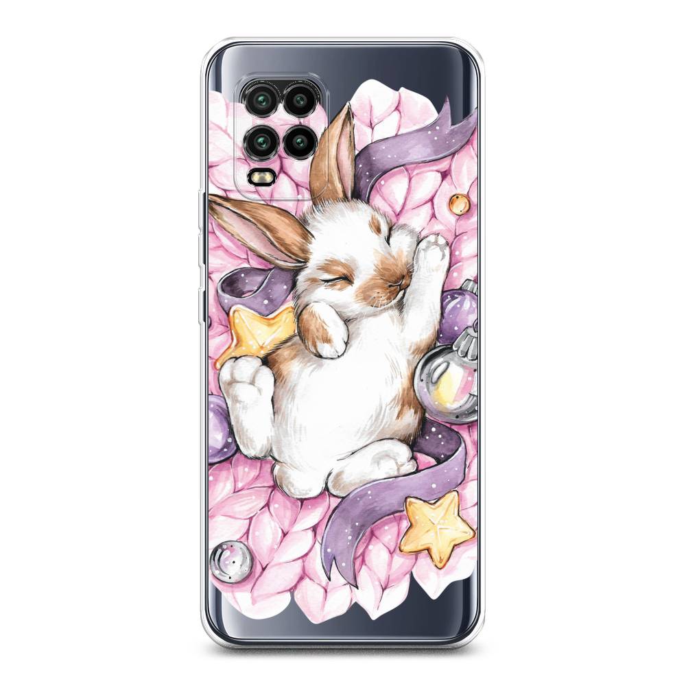 

Чехол на Xiaomi Mi 10 Lite "Кролик спит", Розовый;белый, 38550-5