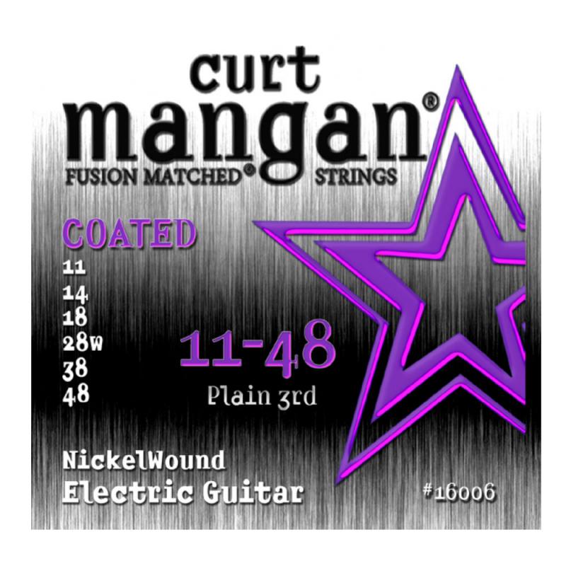 фото Curt mangan electric nickel wound 11-48 coated струны для электрогитары с покрытием