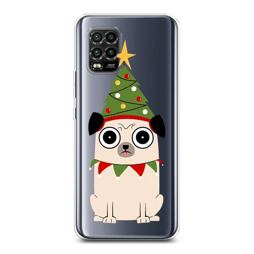 

Чехол на Xiaomi Mi 10 Lite "Собачка с ёлочкой", Бежевый;красный;зеленый, 38550-1