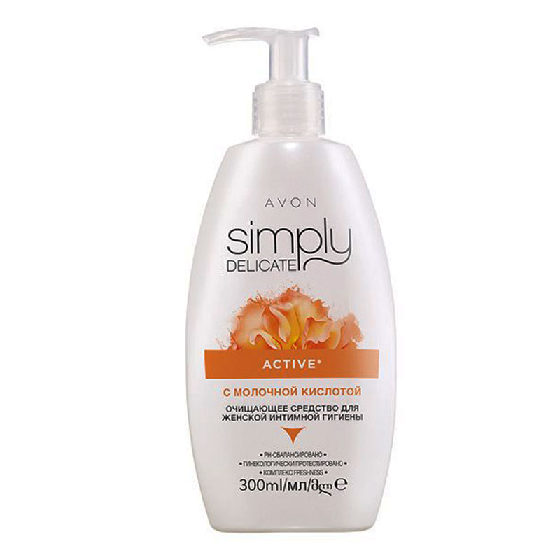 

Очищающее средство для интимной гигиены AVON Simply Delicate с молочной кислотой "Active"
