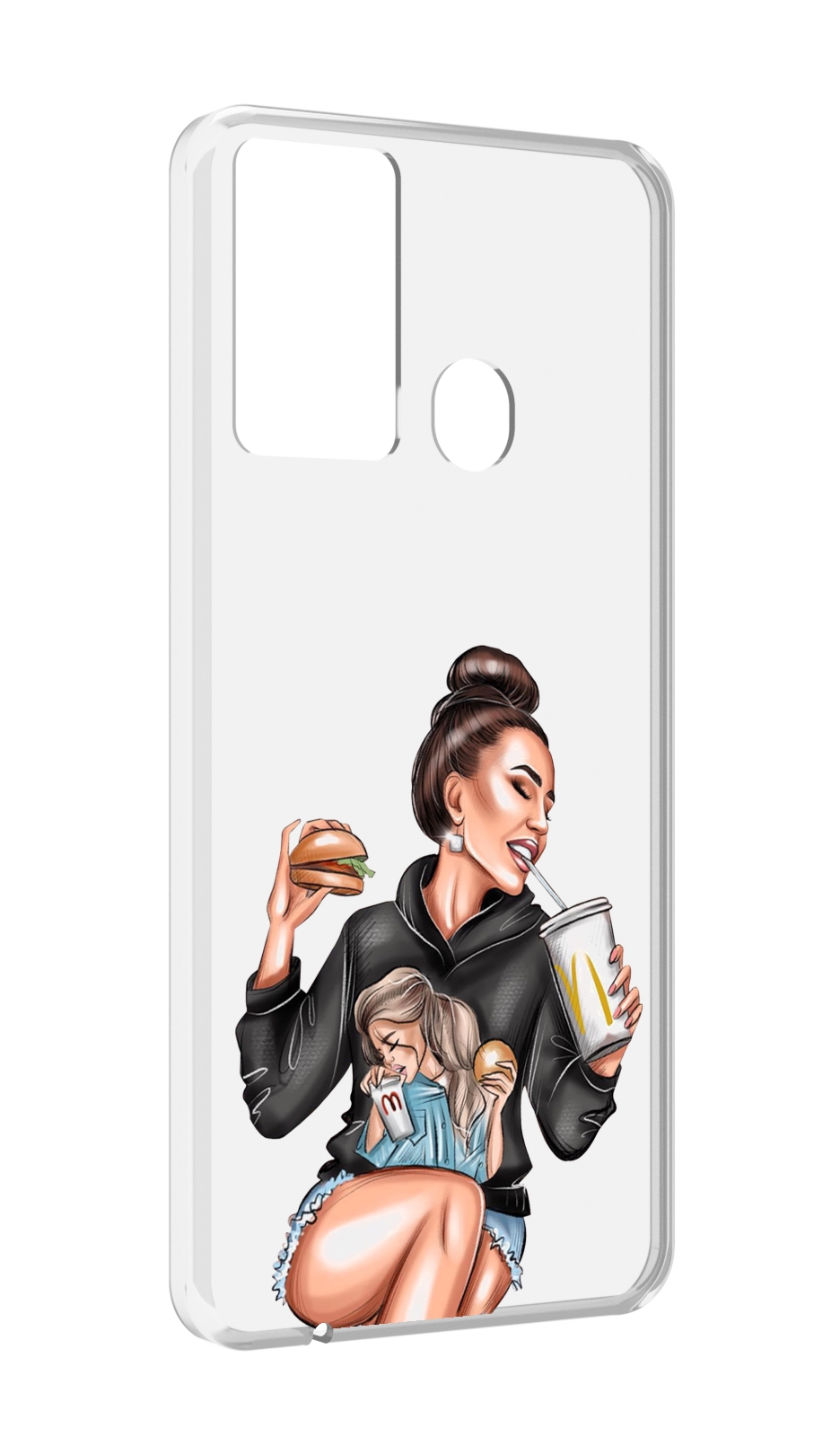 

Чехол MyPads любительница-макдональдс женский для Itel P37/Itel Vision 2S, Прозрачный, Tocco