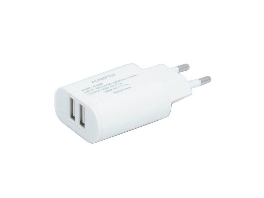 

Зарядка на два USB порта для iPhone/iPad/Samsung - белая