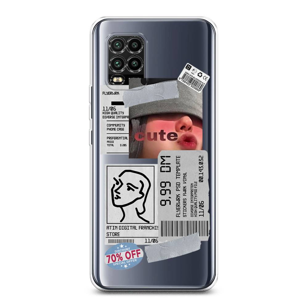 

Чехол на Xiaomi Mi 10 Lite "Cute girl collage", Розовый;серый;голубой, 38550-6