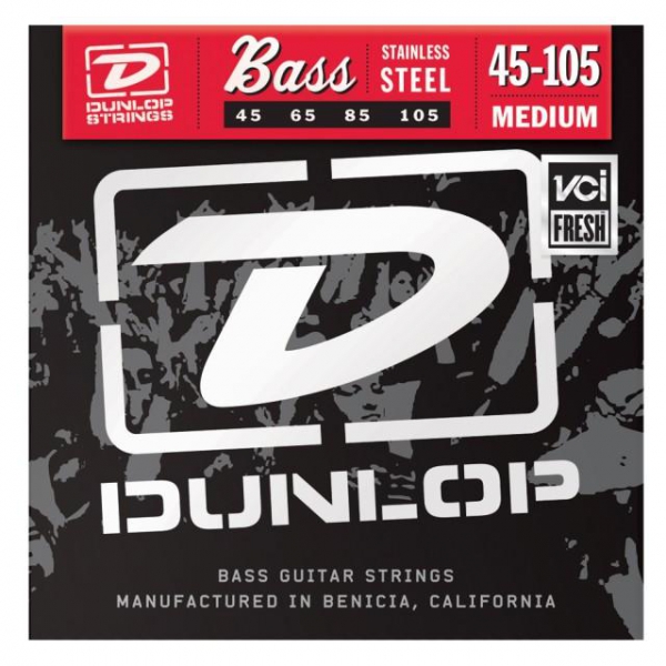 

Dunlop Dbs Stainless Steel Bass 45-105 струны для бас-гитары