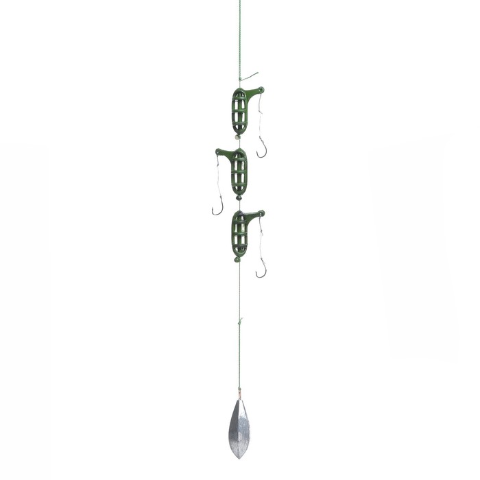 Оснастка фидерная Убийца карася X-FEEDER PL SLAY, 3 кормушки, 3 крючка, 50 г