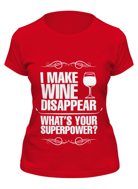 

Футболка женская Printio Wine lover's musthave красная S, Красный, Wine lover's musthave