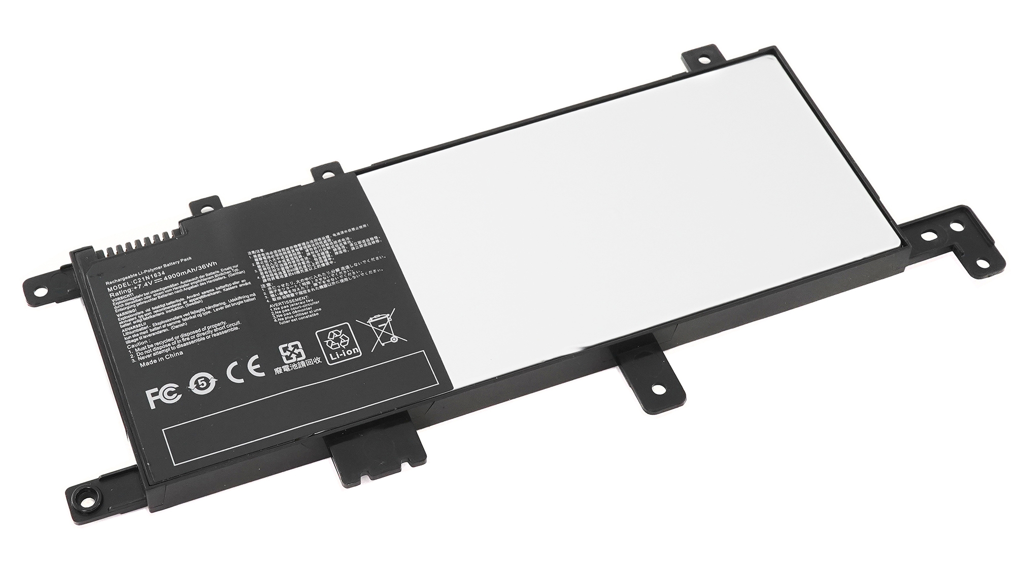 

Аккумулятор OEM для ноутбука Asus VivoBook F542BA, A580UQ, X542U, F542UA, P1501UA, R542BA, C21N1634 для Asus VivoBook F542BA, A580UQ, X542U, F542UA, P1501UA, R542BA