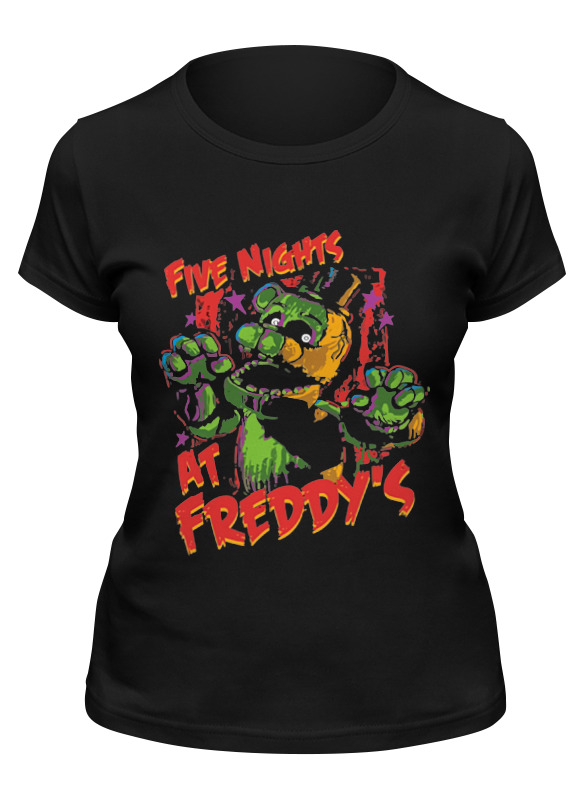 

Футболка женская Printio Пять ночей у фредди (five nights at freddy’s) черная 2XL, Черный, Пять ночей у фредди (five nights at freddy’s)