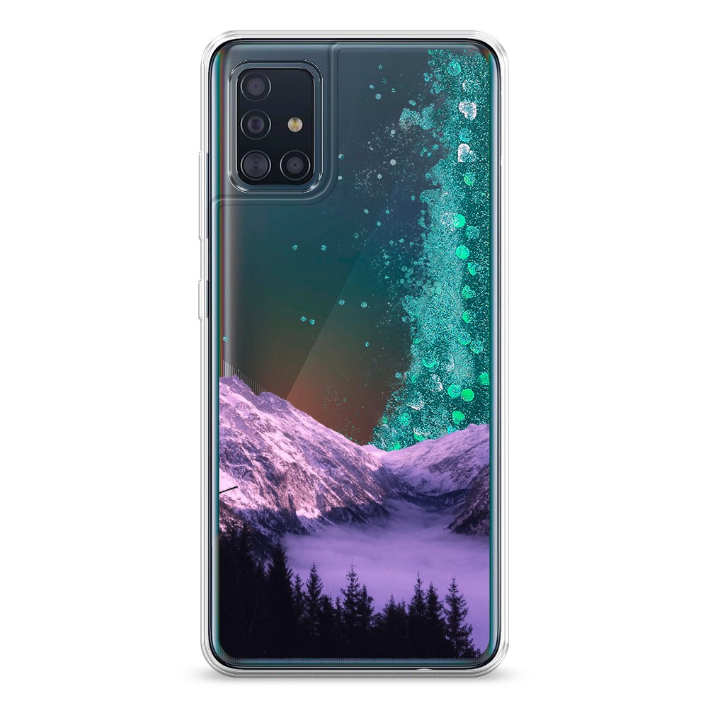 

Жидкий чехол с блестками "Горный туман" на Samsung Galaxy A51, 28995-1