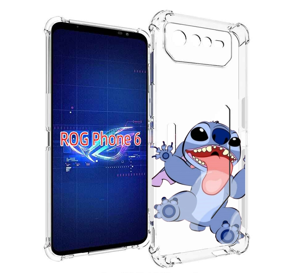 

Чехол MyPads большой-стич для Asus ROG Phone 6, Прозрачный, Tocco
