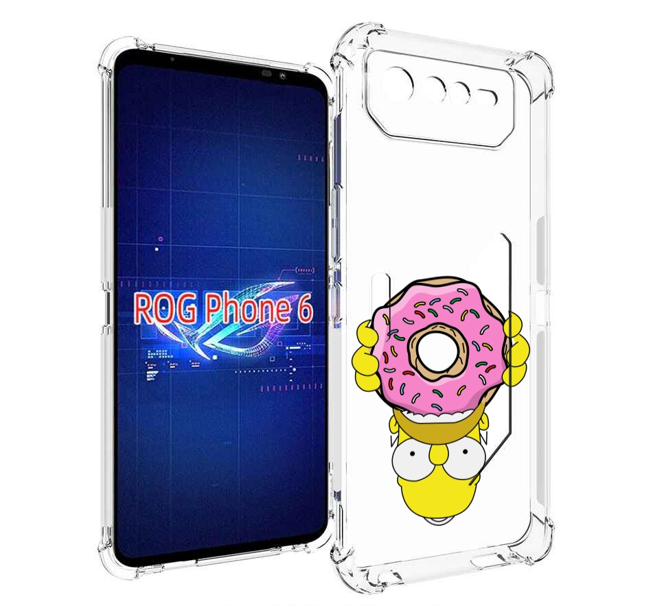 

Чехол MyPads большой-пончик для Asus ROG Phone 6, Прозрачный, Tocco