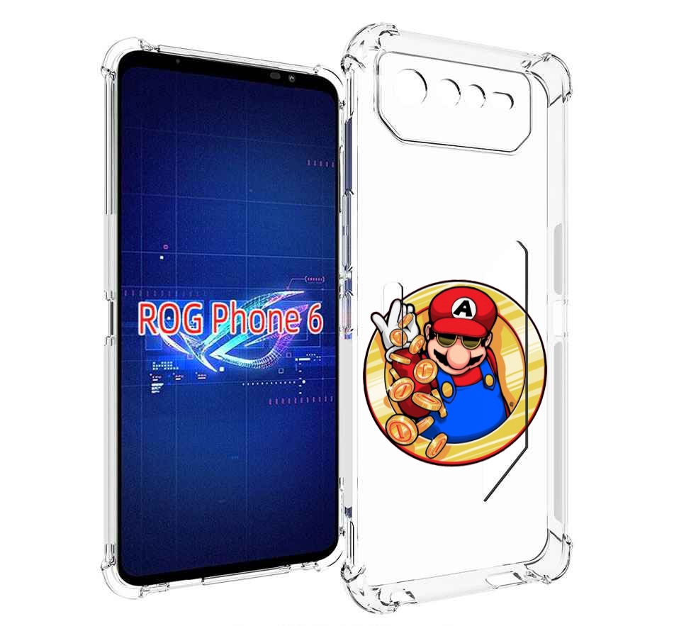 

Чехол MyPads богатый марио для Asus ROG Phone 6, Прозрачный, Tocco