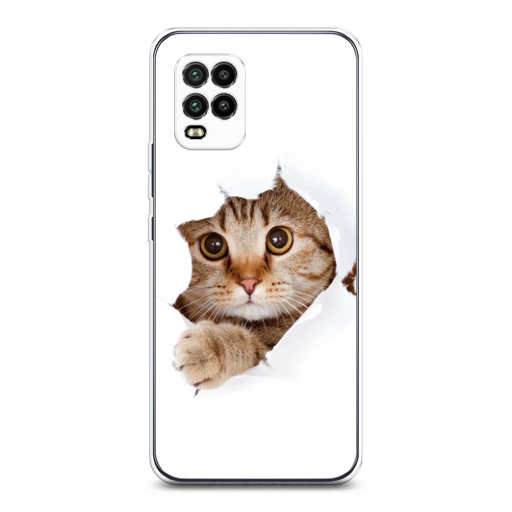 

Чехол на Xiaomi Mi 10 Lite "Кот и бумага", Белый;коричневый, 38550-1