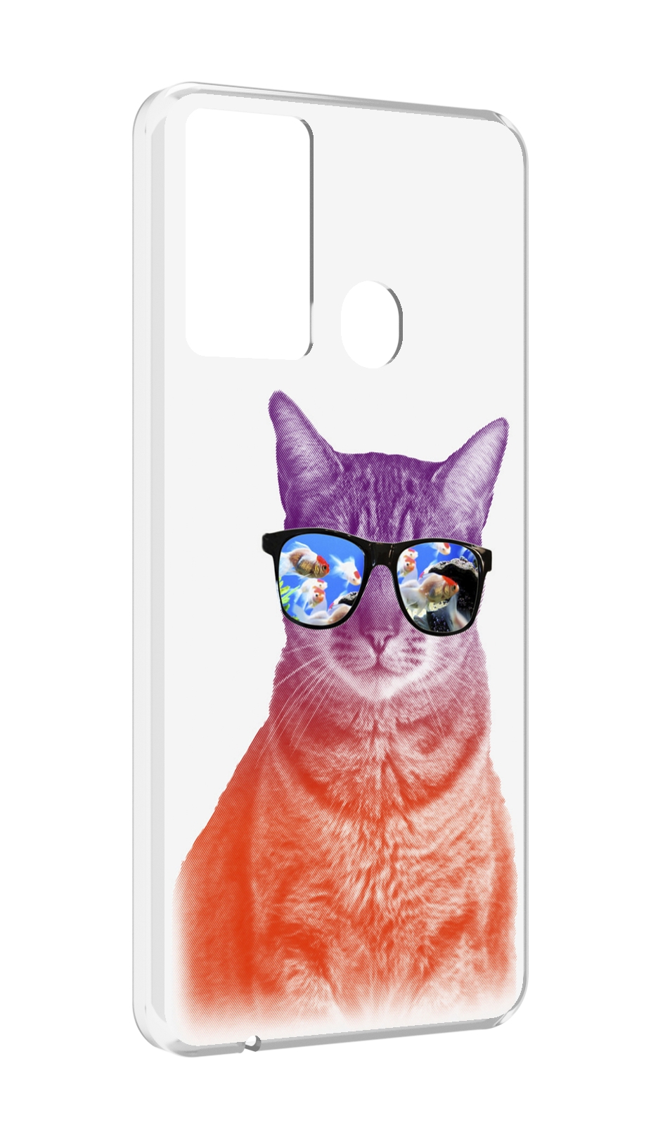 

Чехол MyPads крутой кот-2 для Itel P37/Itel Vision 2S, Прозрачный, Tocco