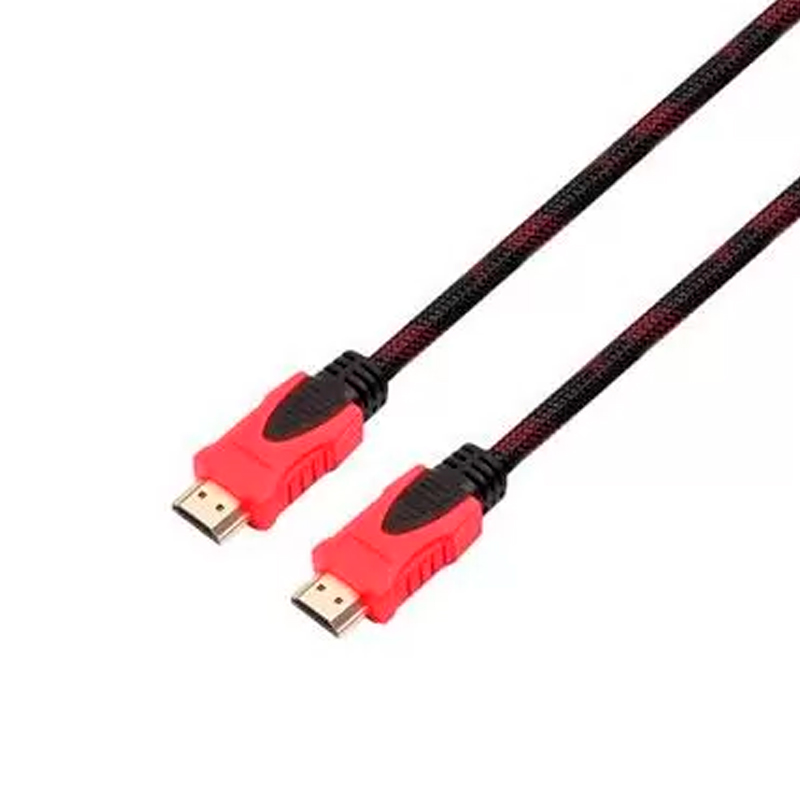 EXPLOYD EX-K-1410 Кабель HDMI-HDMI V1.4 2.0M круглый чёрный-красный