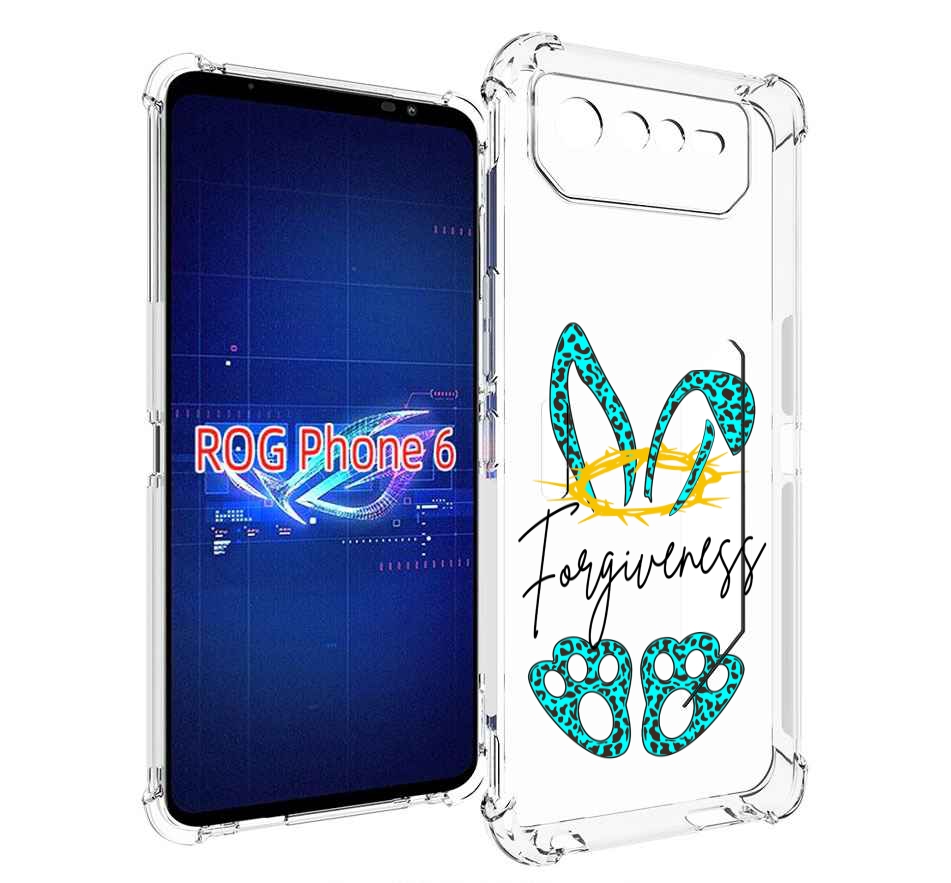 

Чехол MyPads бирюзовое лапки и ушки женский для Asus ROG Phone 6, Прозрачный, Tocco