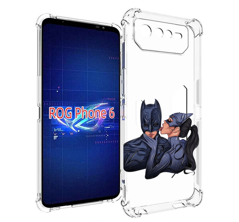 Чехол MyPads бетман-и-кошка для Asus ROG Phone 6