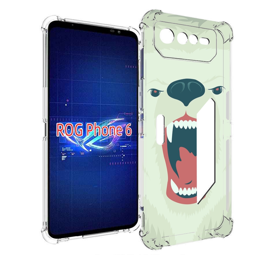 

Чехол MyPads белый-медведь для Asus ROG Phone 6, Прозрачный, Tocco