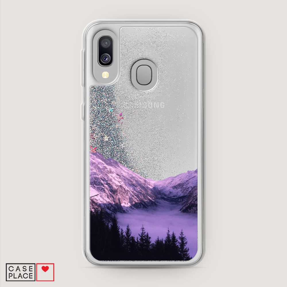 

Жидкий чехол с блестками "Горный туман" на Samsung Galaxy A40