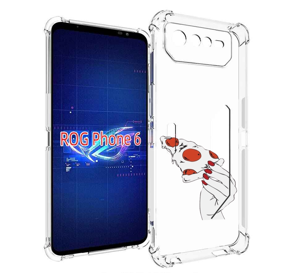 

Чехол MyPads белая-пицца для Asus ROG Phone 6, Прозрачный, Tocco