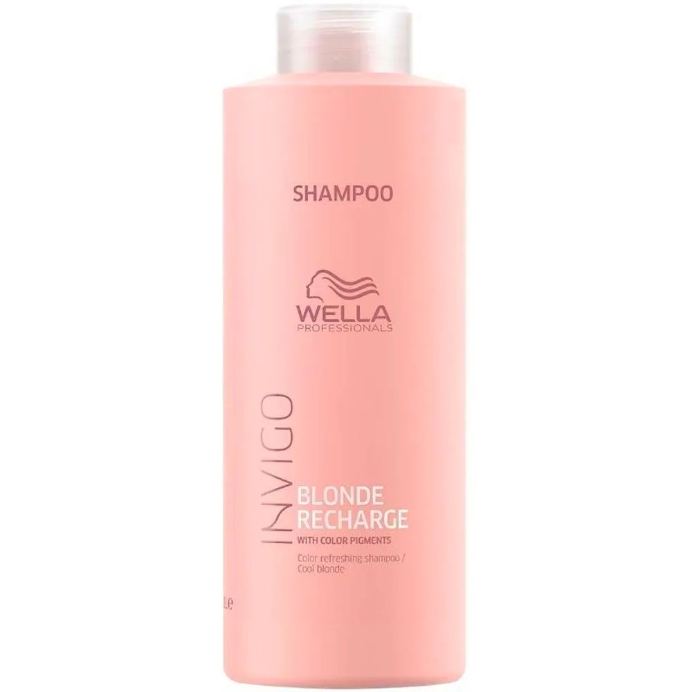 Шампунь Wella Invigo Blonde Recharge для холодных светлых оттенков, 1000 мл шампунь для поддержания холодных оттенков blonde 334481 900 мл