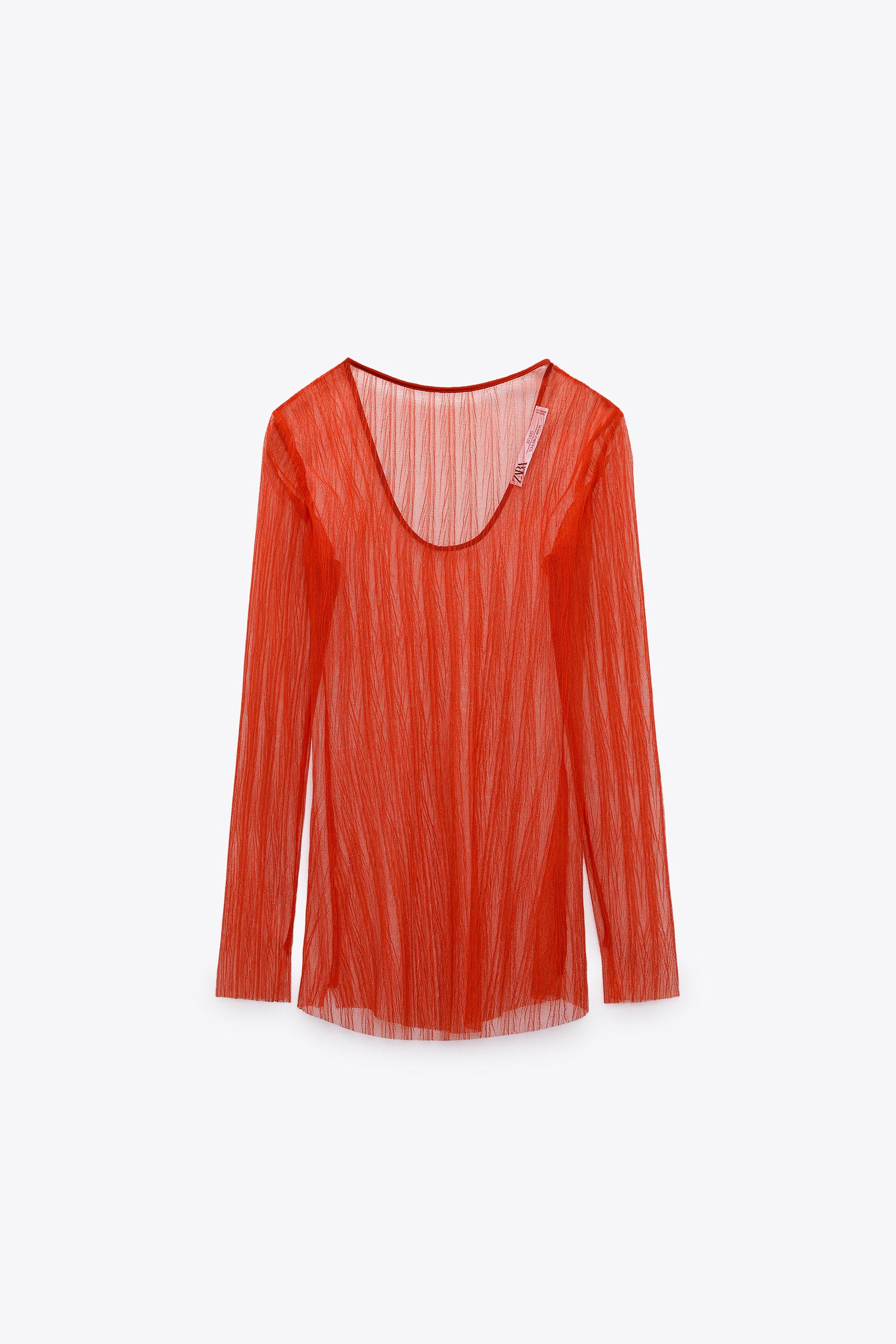 

Лонгслив женский ZARA 02556012 красный XL (доставка из-за рубежа), 02556012