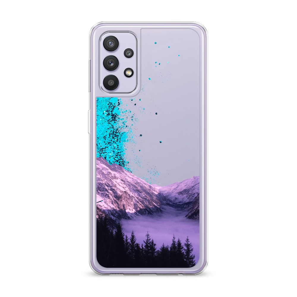

Жидкий чехол с блестками "Горный туман" на Samsung Galaxy A32, 2102093-1