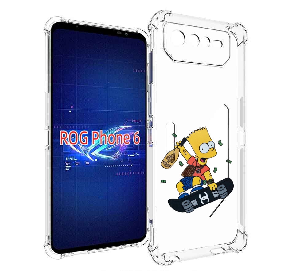 

Чехол MyPads барт-скейтер детский для Asus ROG Phone 6, Прозрачный, Tocco