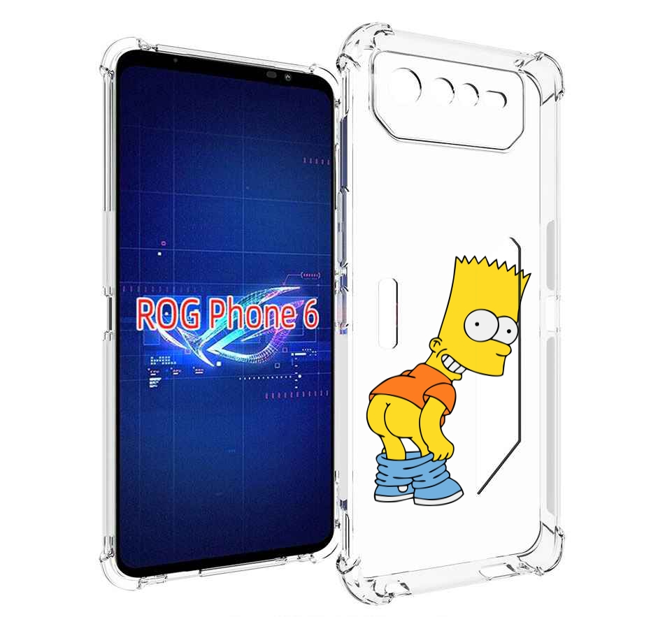 

Чехол MyPads барт-симпсон-довольный для Asus ROG Phone 6, Прозрачный, Tocco