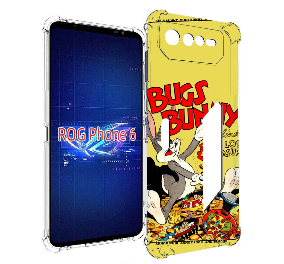 

Чехол MyPads бакс-банни-и-еда для Asus ROG Phone 6, Прозрачный, Tocco