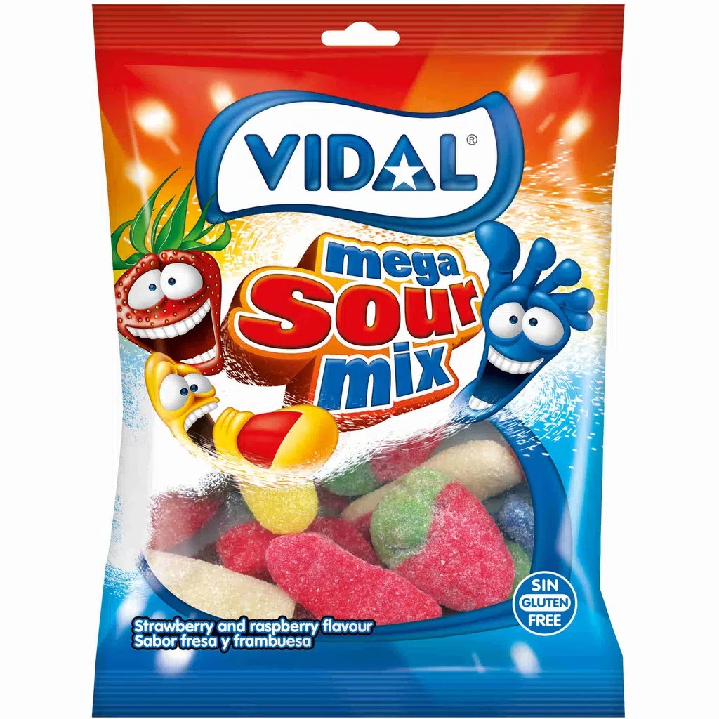 

Мармелад Vidal Мега кислый микс, 100 г