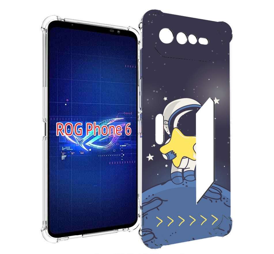 

Чехол MyPads астронавт с звездочкой для Asus ROG Phone 6, Прозрачный, Tocco