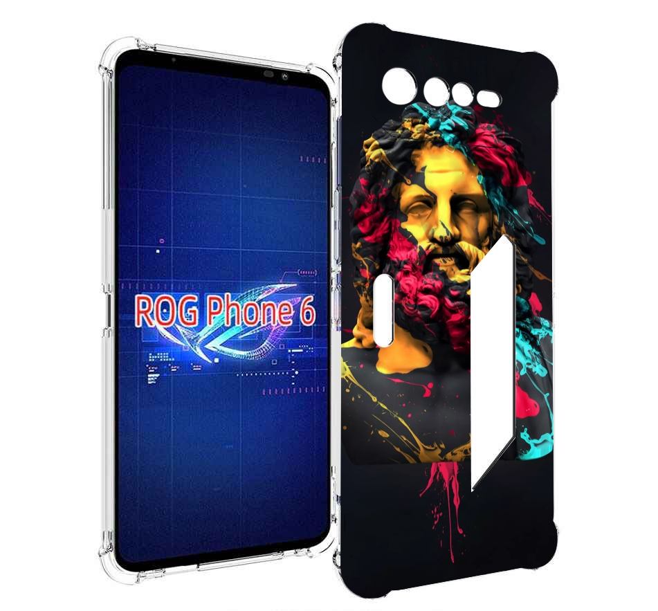 

Чехол MyPads арт-статуя-краски для Asus ROG Phone 6, Прозрачный, Tocco