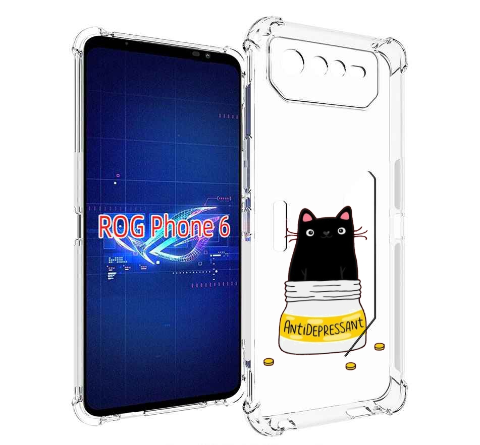 

Чехол MyPads антидепрессант для Asus ROG Phone 6, Прозрачный, Tocco