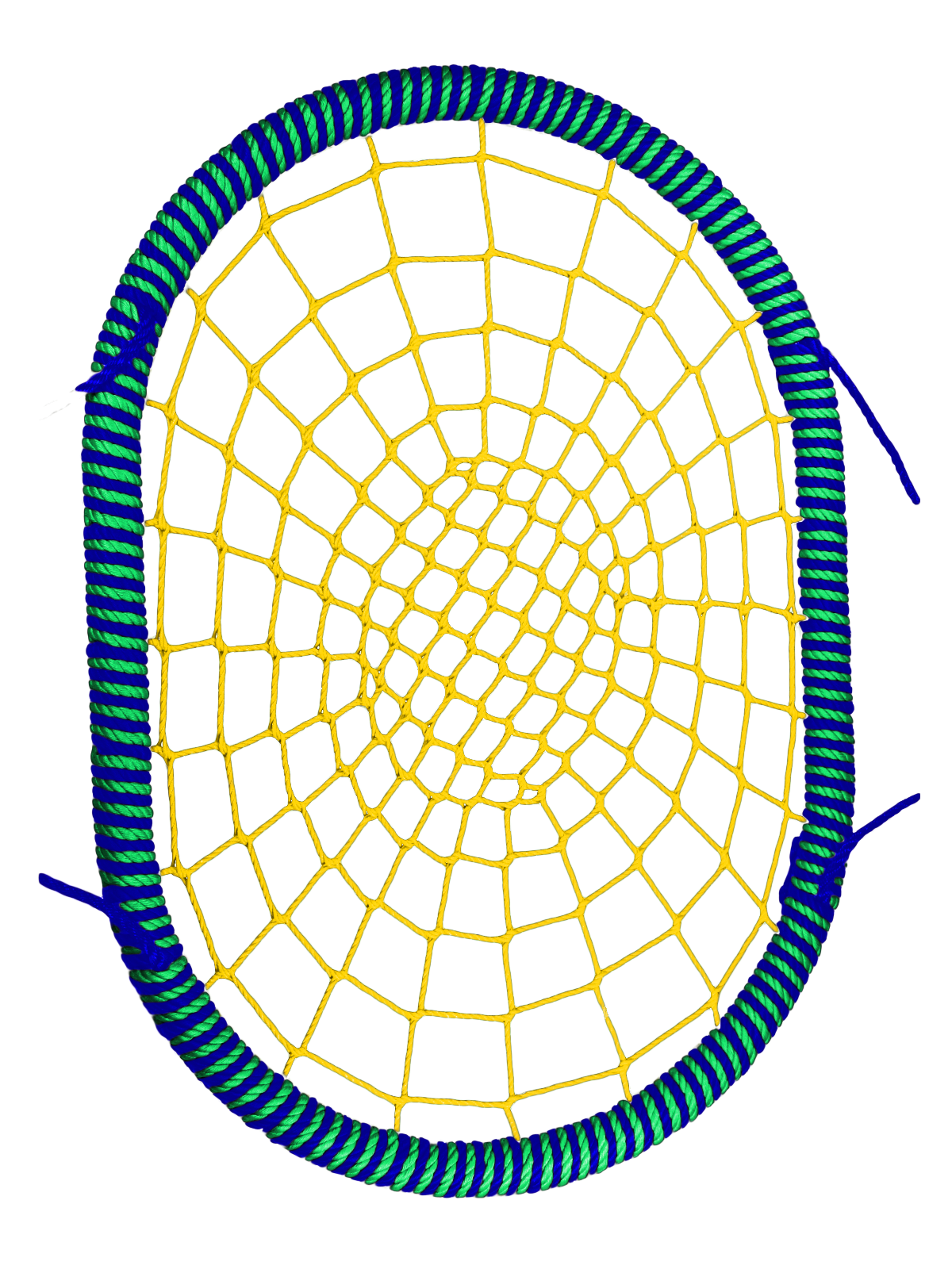 фото Овальные подвесные качели гнездо размер 100x140 см толщина обода 72 мм канат обода 16 мм jinn