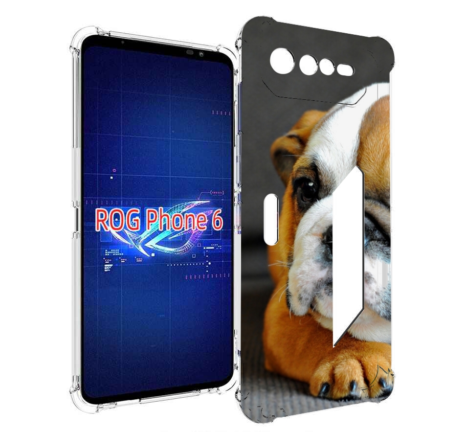 

Чехол MyPads англиискии бульдор для Asus ROG Phone 6, Прозрачный, Tocco