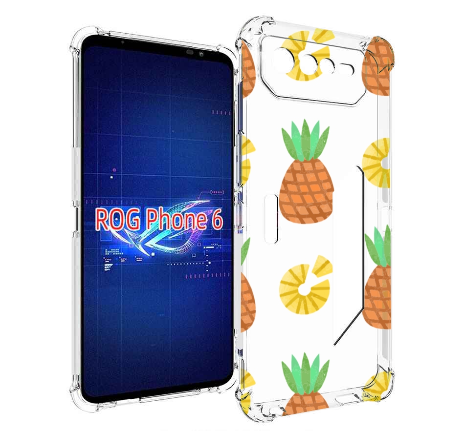 

Чехол MyPads ананасики для Asus ROG Phone 6, Прозрачный, Tocco