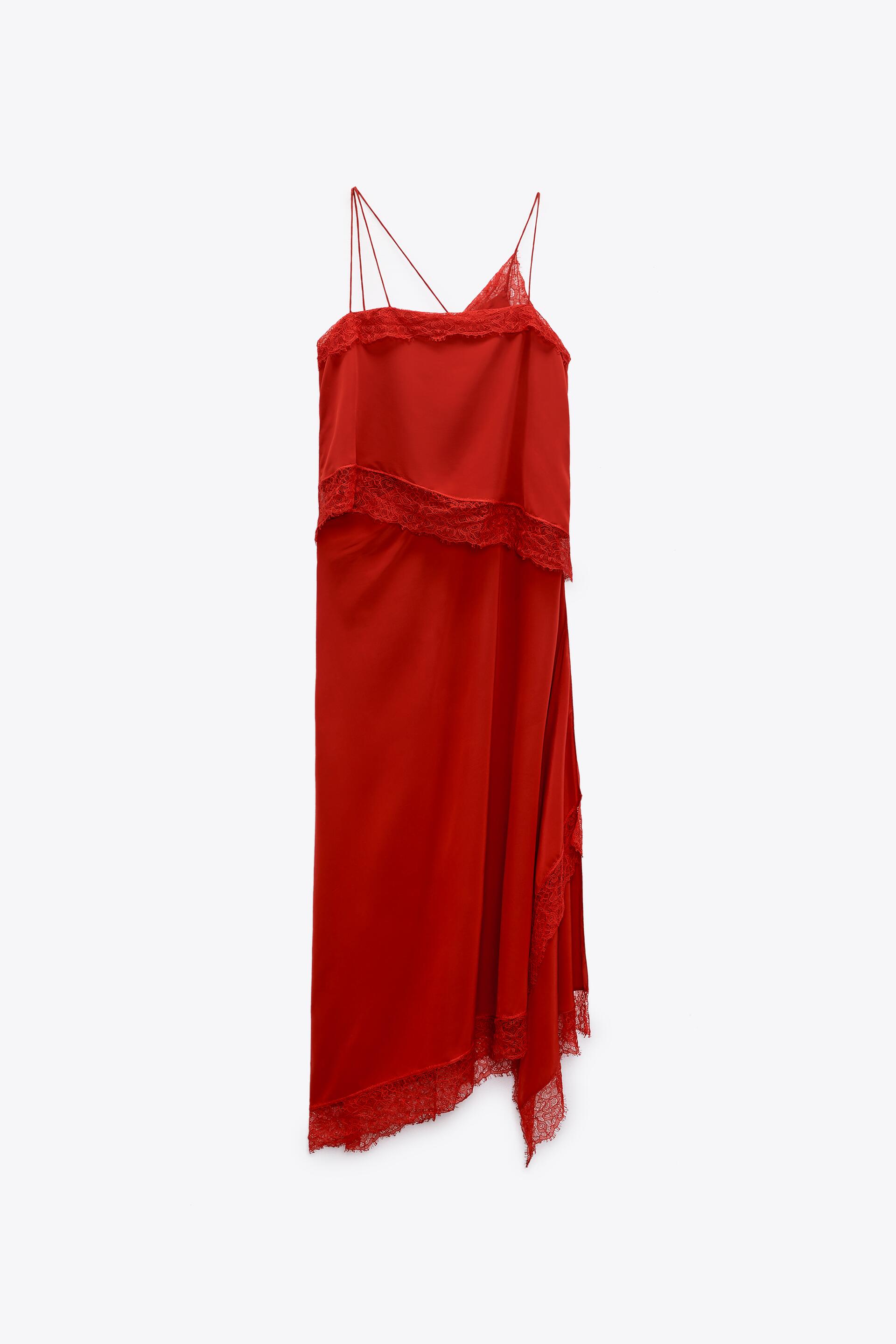 

Платье женское ZARA 02543767 красное L (доставка из-за рубежа), Красный, 02543767